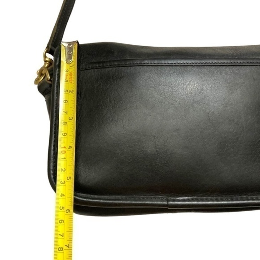 Coach vintage black leather pocket purse 9755 rare made in Mexico - Picture 4 of 11
